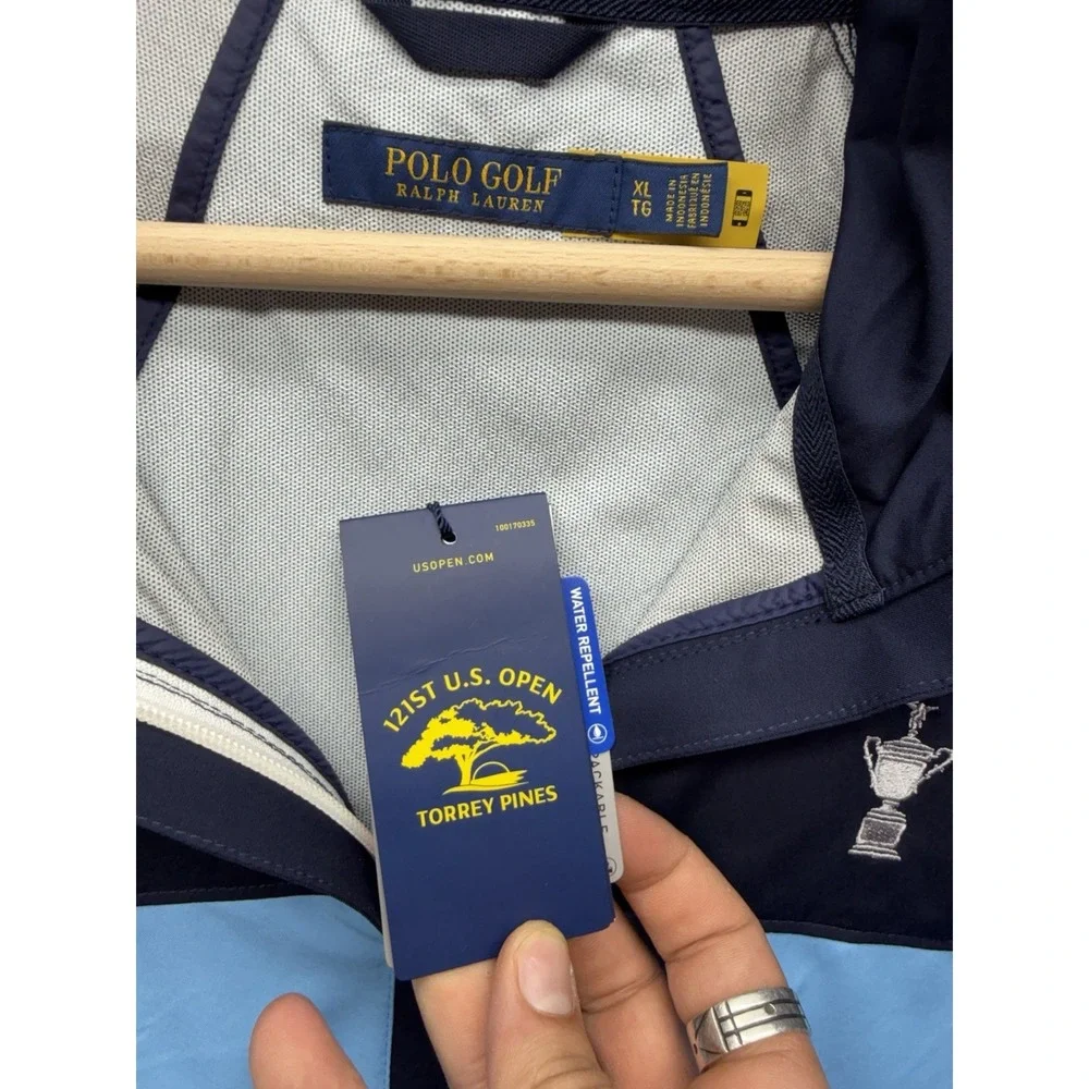 NWT Polo Ralph Lauren 121 Torrey Pines US Open Marshal Jacket Women XL Blue Golf